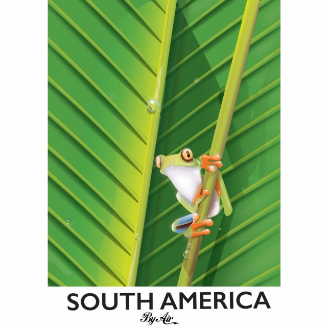 South America Tree Frog vacation poster Cutout (Front)
