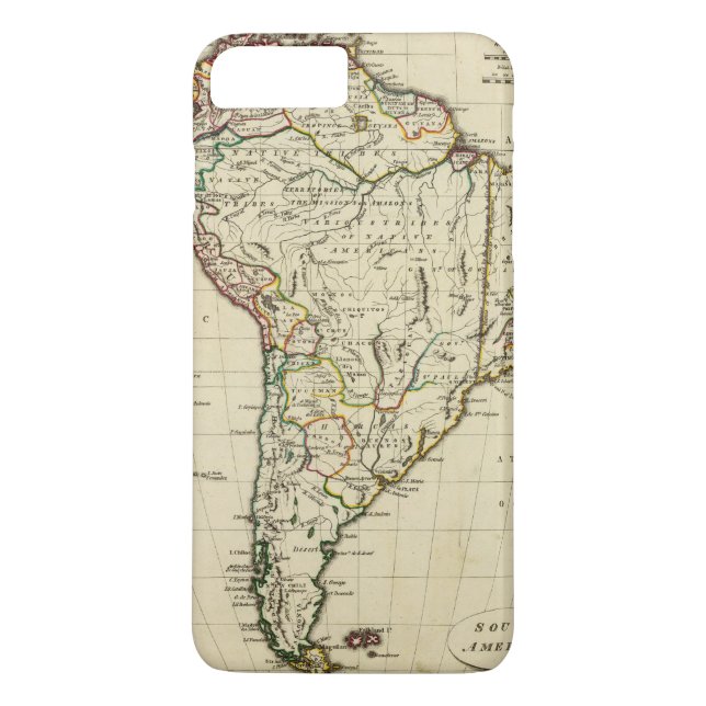 South America with boundaries outlined Case-Mate iPhone Case (Back)