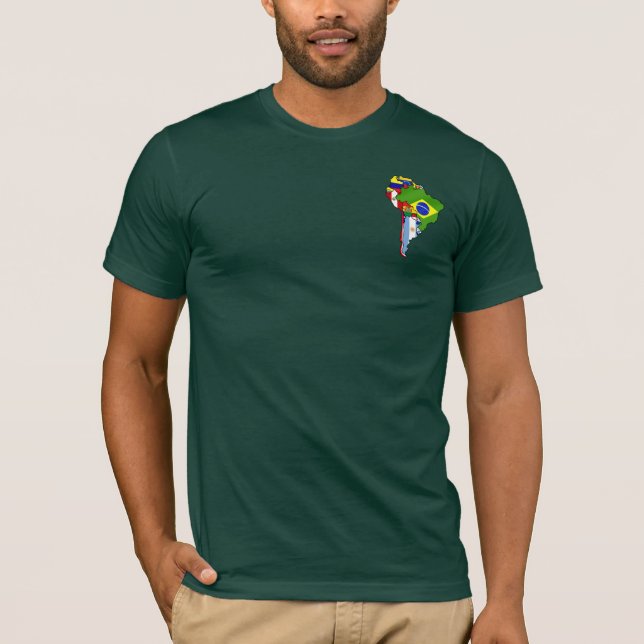 South american flags 2014 South America flag map T-Shirt (Front)