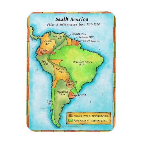 South American Independence Magnet