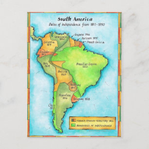 South American Independence Postcard