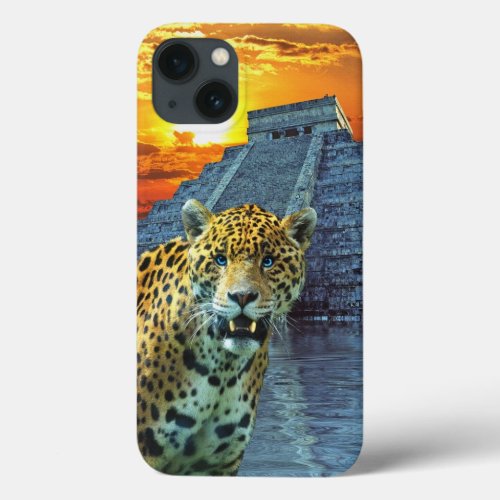 South American Jaguar at Chichen Itza iPhone 13 Case