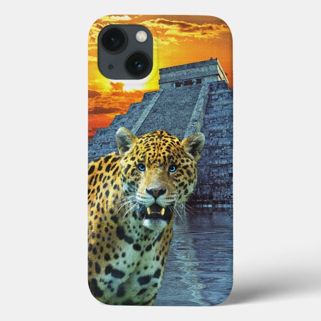 South American Jaguar at Chichen Itza Case-Mate iPhone Case (Back)