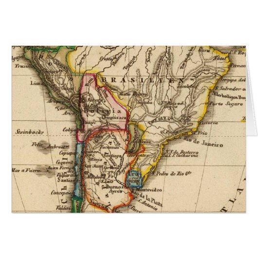 South American Map Cards (Front Horizontal)