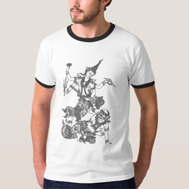 SOUTH ASIAN ART GOD FIGHTING T-Shirt (Front)