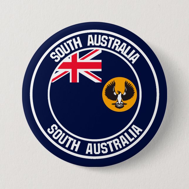South Australia Round Emblem Button (Front)