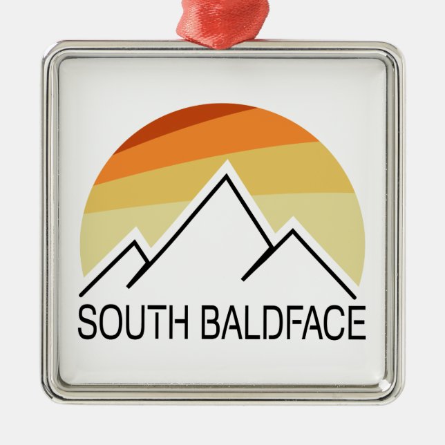 South Baldface New Hampshire Retro Metal Ornament (Front)