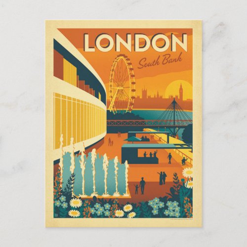 South Bank London Postcard