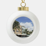 South Beach Ceramic Ball Christmas Ornament at Zazzle