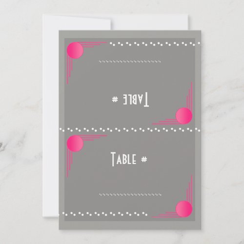 South Beach Deco Foldable Table Number Cards