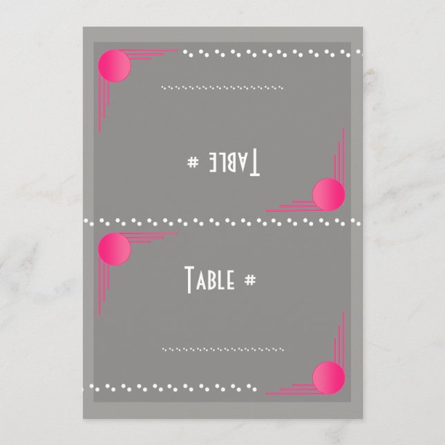South Beach Deco (Foldable Table Number Cards) (Front)
