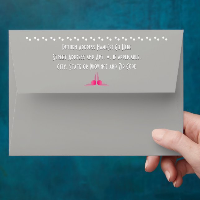 South Beach Deco (Personalized 5x7) Envelope (Hand)