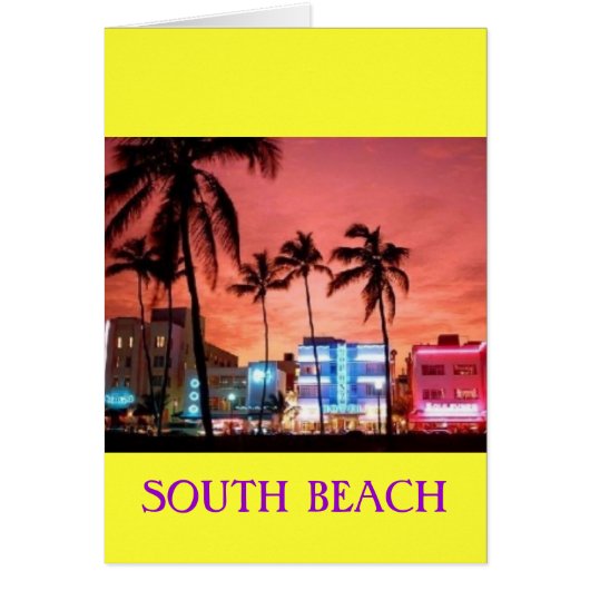 SOUTH Beach, Florida Cards (Front)