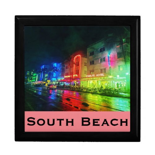 South Beach Miami Florida Art Deco Gift Box