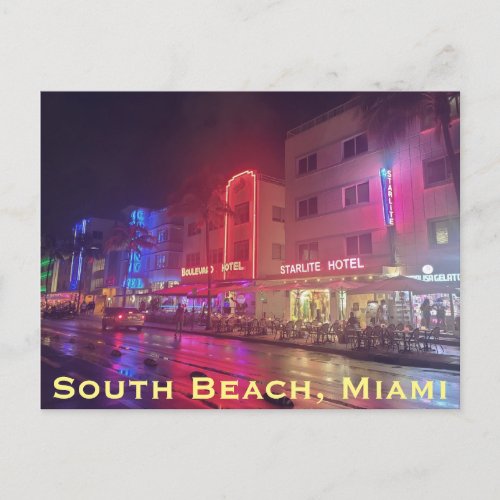 South Beach Miami Florida Art Deco Postcard
