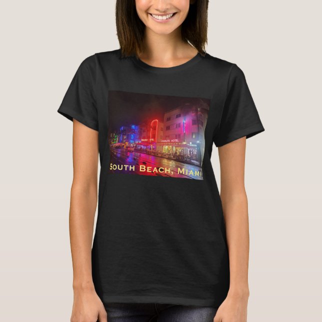 South Beach, Miami, Florida Art Deco T-Shirt (Front)