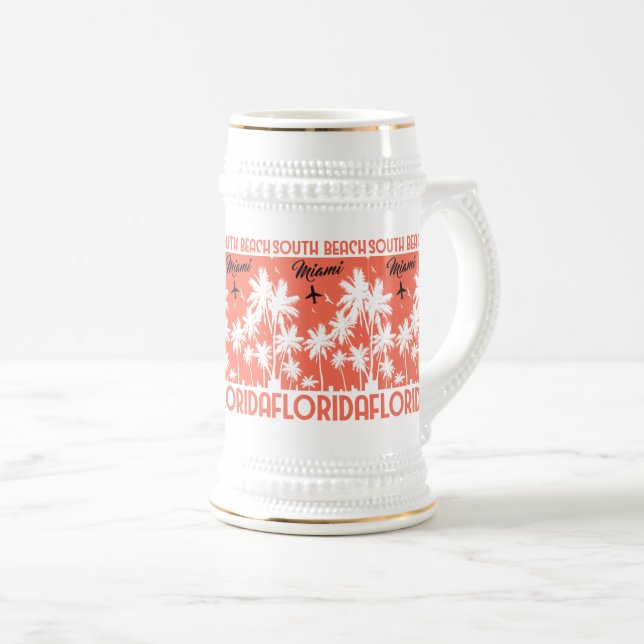 South Beach Miami-Florida Beer Stein (Front Right)
