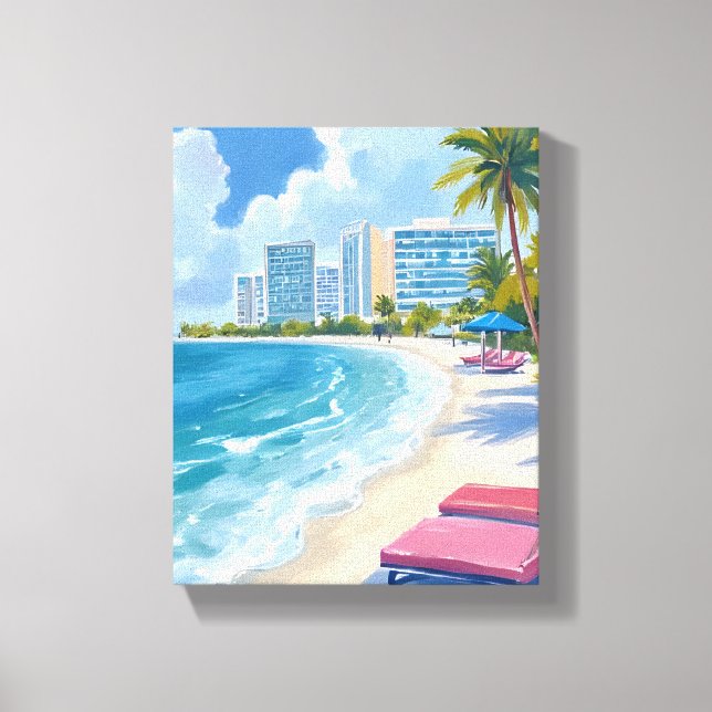 South Beach Miami Florida Canvas Print (Front)