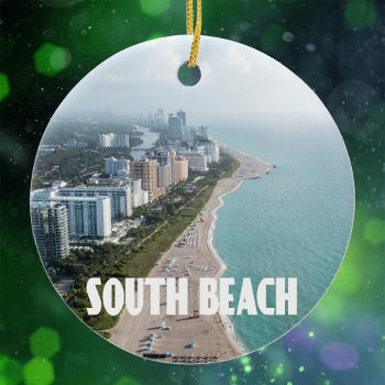 South Beach Miami Florida Coast Photo Ceramic Ornament by whereabouts at Zazzle