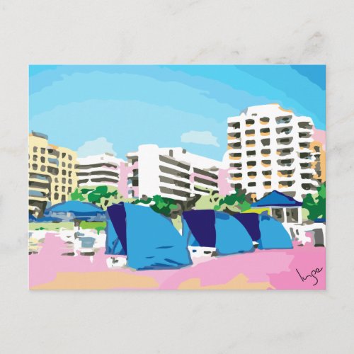 SOUTH BEACH MIAMI FLORIDA Cool Postcard