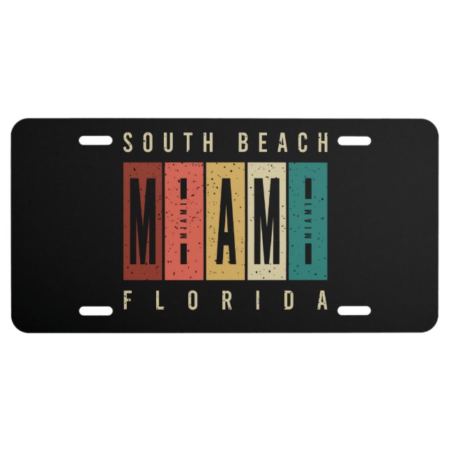 South Beach Miami Florida License Plate (Front)