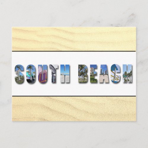 South Beach Miami Florida Travel Photo Postcard