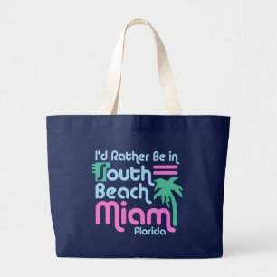 South Beach Miami Large Tote Bag