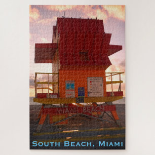 South Beach, Miami Lifeguard Stand (Ocean Rescue) Jigsaw Puzzle