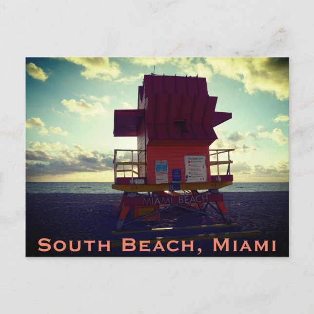South Beach, Miami Lifeguard Stand (Ocean Rescue) Postcard (Front)