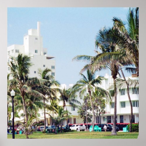 South Beach Miami Ocean Drive Poster