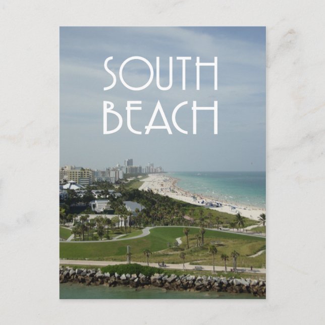 South Beach Miami skyline photo Postcard (Front)