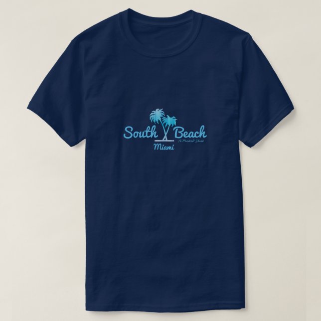 South Beach (palm trees) - A MisterP Shirt (Design Front)