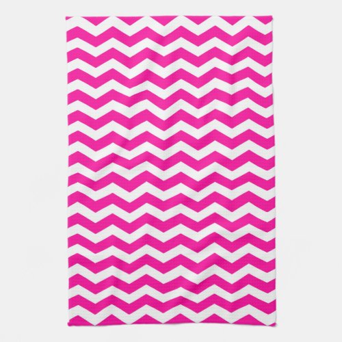 South Beach Pink Wave Chevron Towel