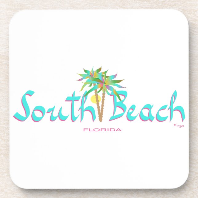 South Beach Sun Miami Coaster (Front)