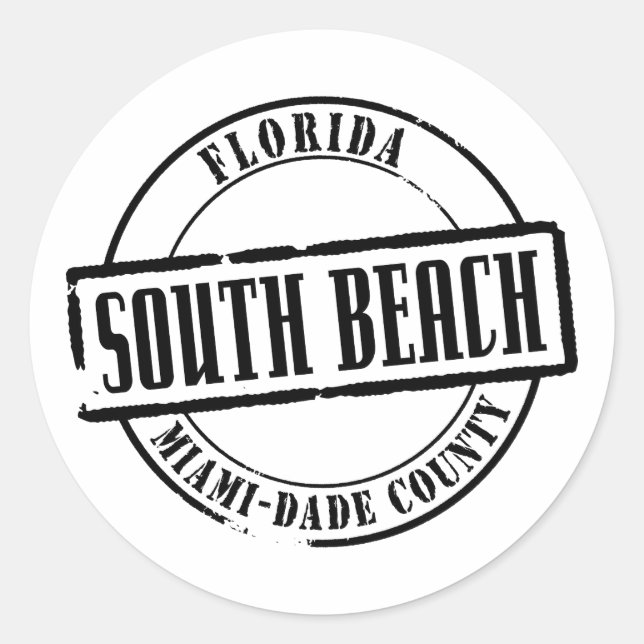 South Beach Title Classic Round Sticker (Front)