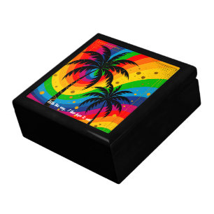 [South Beach Vibes] Retro Tropical Proposal RIng Gift Box