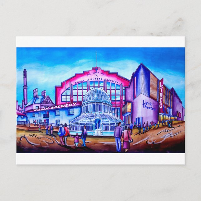 South Belfast featuring Lyric Theatre & Kings Hall Postcard (Front)