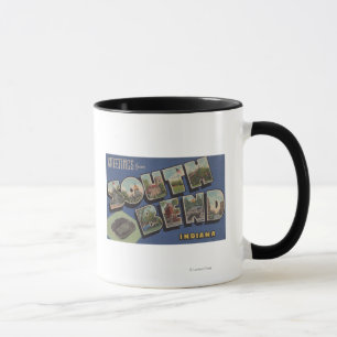 South Bend, Indiana - Large Letter Scenes Mug