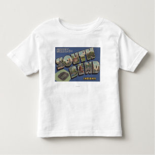 South Bend, Indiana - Large Letter Scenes Toddler T-shirt