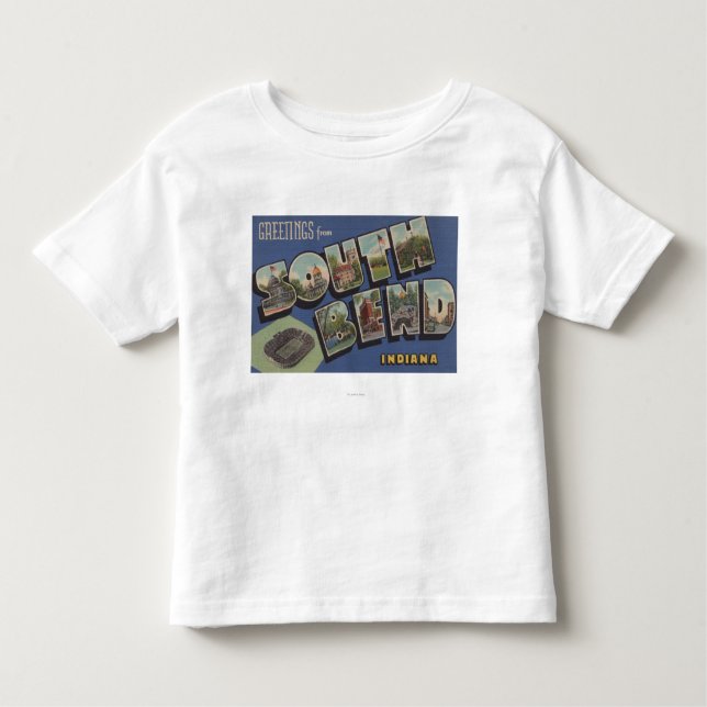 South Bend, Indiana - Large Letter Scenes Toddler T-shirt (Front)