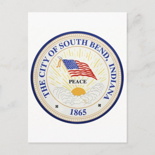 South Bend Indiana Seal Postcard