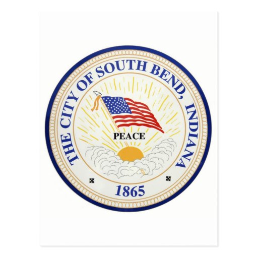 South Bend Indiana Seal Postcard | Zazzle