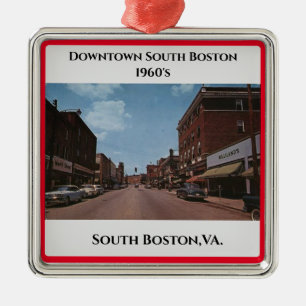 South Boston,VA. Christmas Metal Ornament