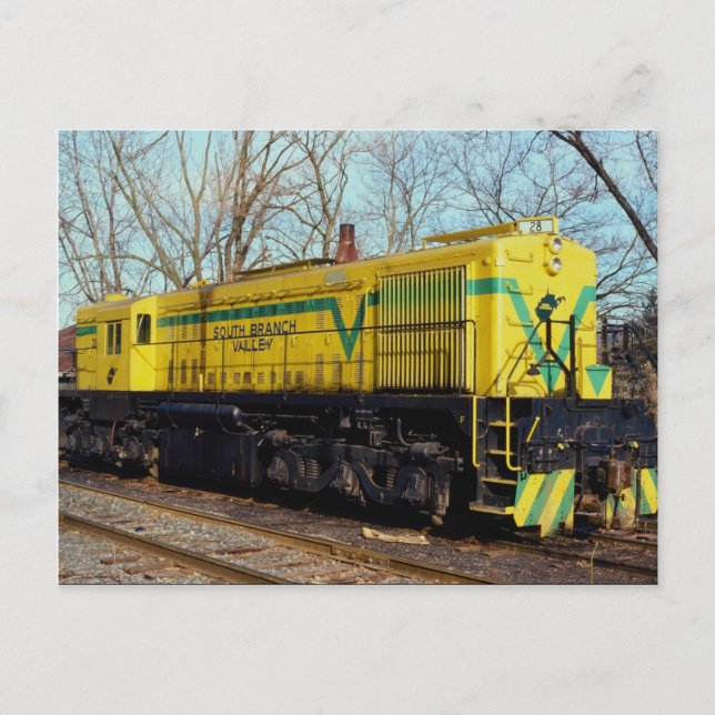 South Branch Valley Railroad Alco MRS-1 No. 28 Rom Postcard (Front)