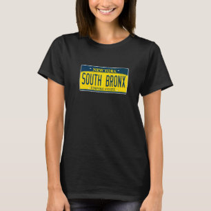 South Bronx New York Ny Neighborhood License Plate T-Shirt