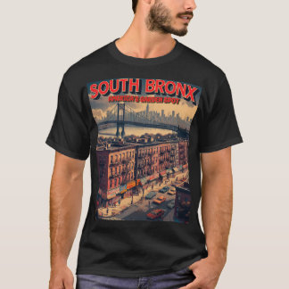 South Bronx Tourism Poster – Retro Parody Travel D T-Shirt