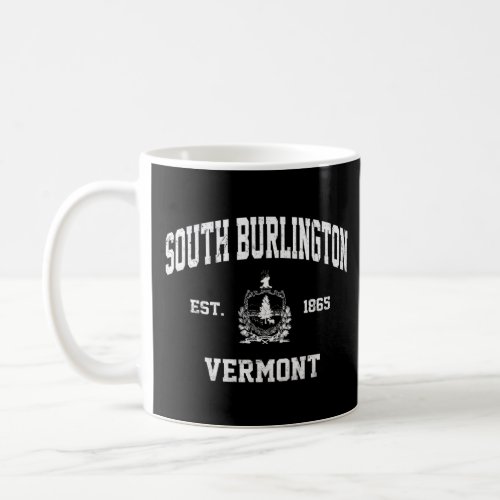 South Burlington Vermont Vt Vintage State Athletic Coffee Mug