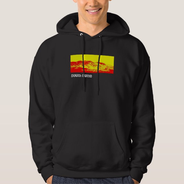 South Butte Black and Red Mountain Hoodie (Front)