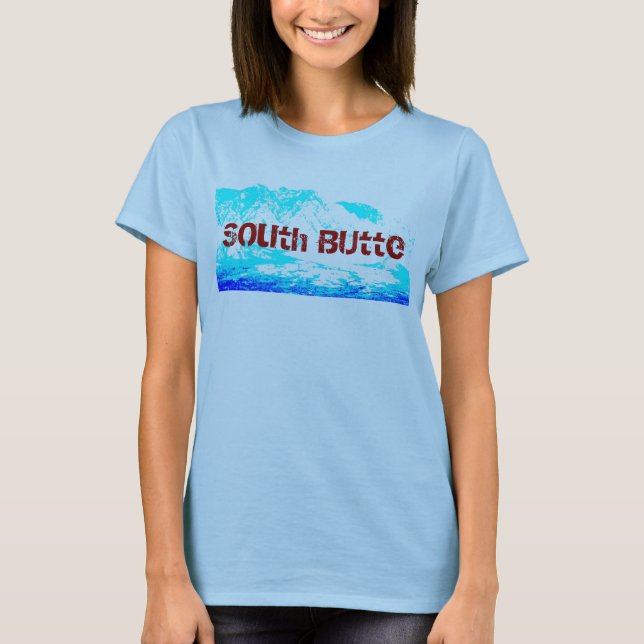 South Butte Blue on Blue Woman's Shirt (Front)