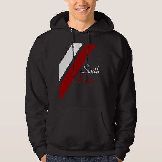 South Butte Red & White Double Line Classic Hoodie (Front)